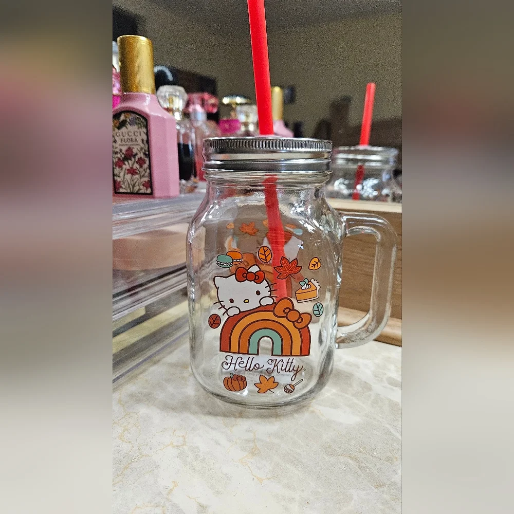 Hello Kitty Gall Glass Mug 18oz NWT - Picture 6 of 6